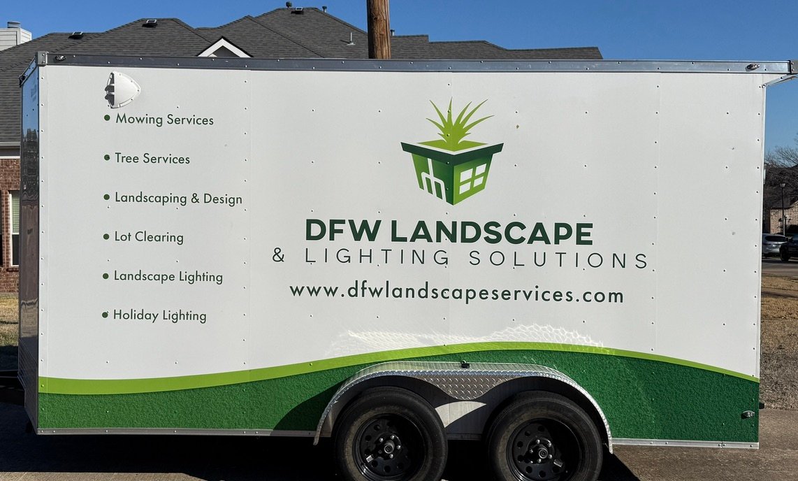 DFW Landscape & Lighting Solutions equipment trailer